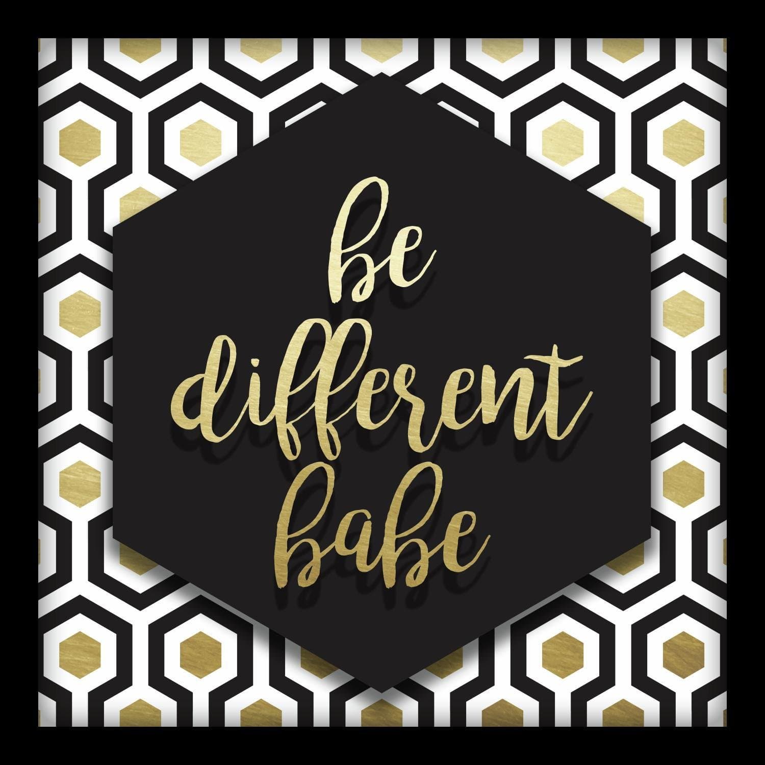 Linden Ave AVE10354 Be Different Babe Shadowbox Wall Art