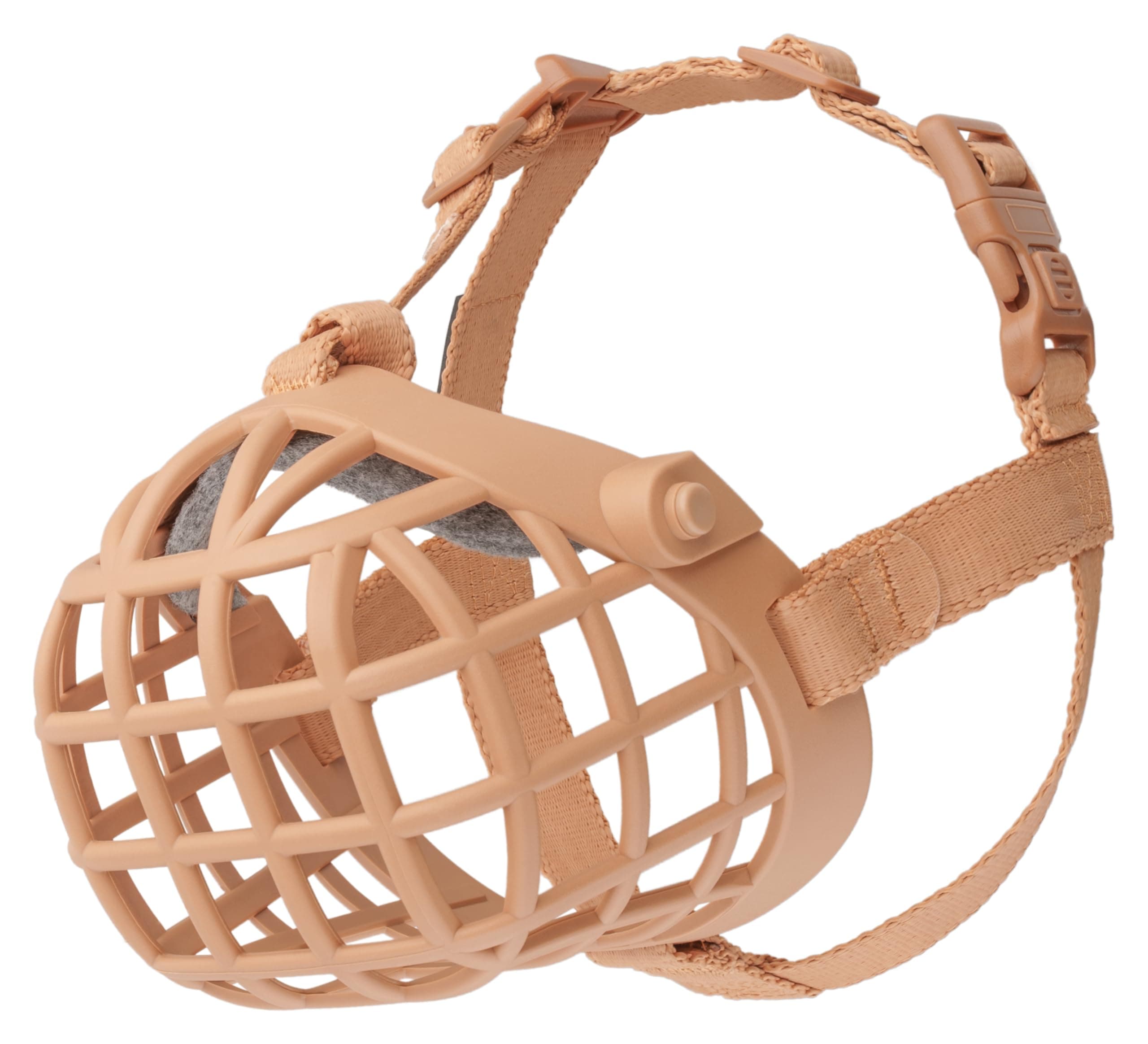 Baskerville Wide Fit Muzzle - For large broad nosed dogs, Boxer, Rottweilers, Breathable, Dog can Pant and Drink, Prevents Biting, Dog Training Muzzle for Medium and Large Dogs (Size 2)