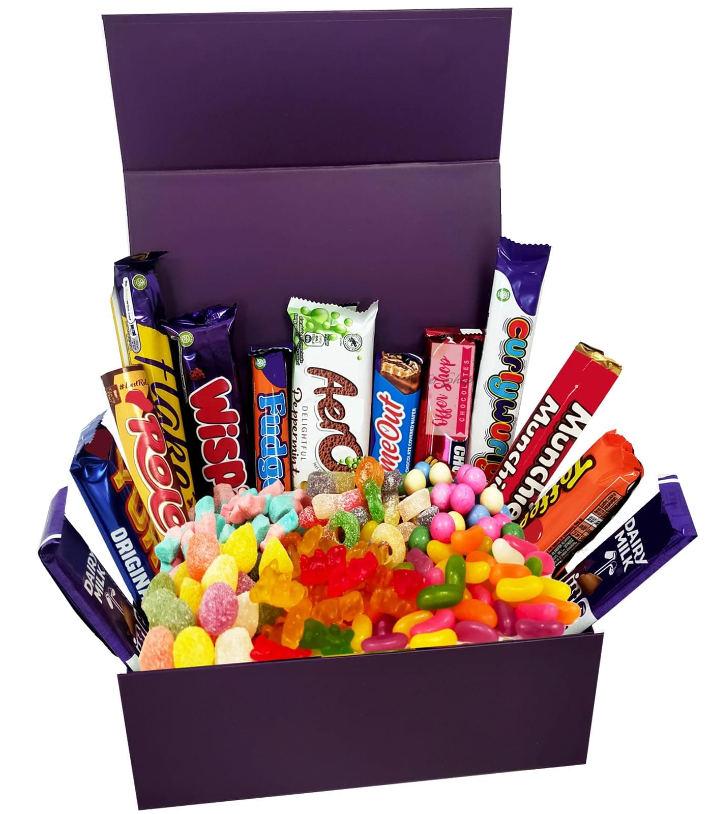 Mega Chocolate and Sweets Hamper - Delicious Chocolate Bars Presented Well in Gift Box | Excellent Birthday Gift with Pick n Mix Sweets