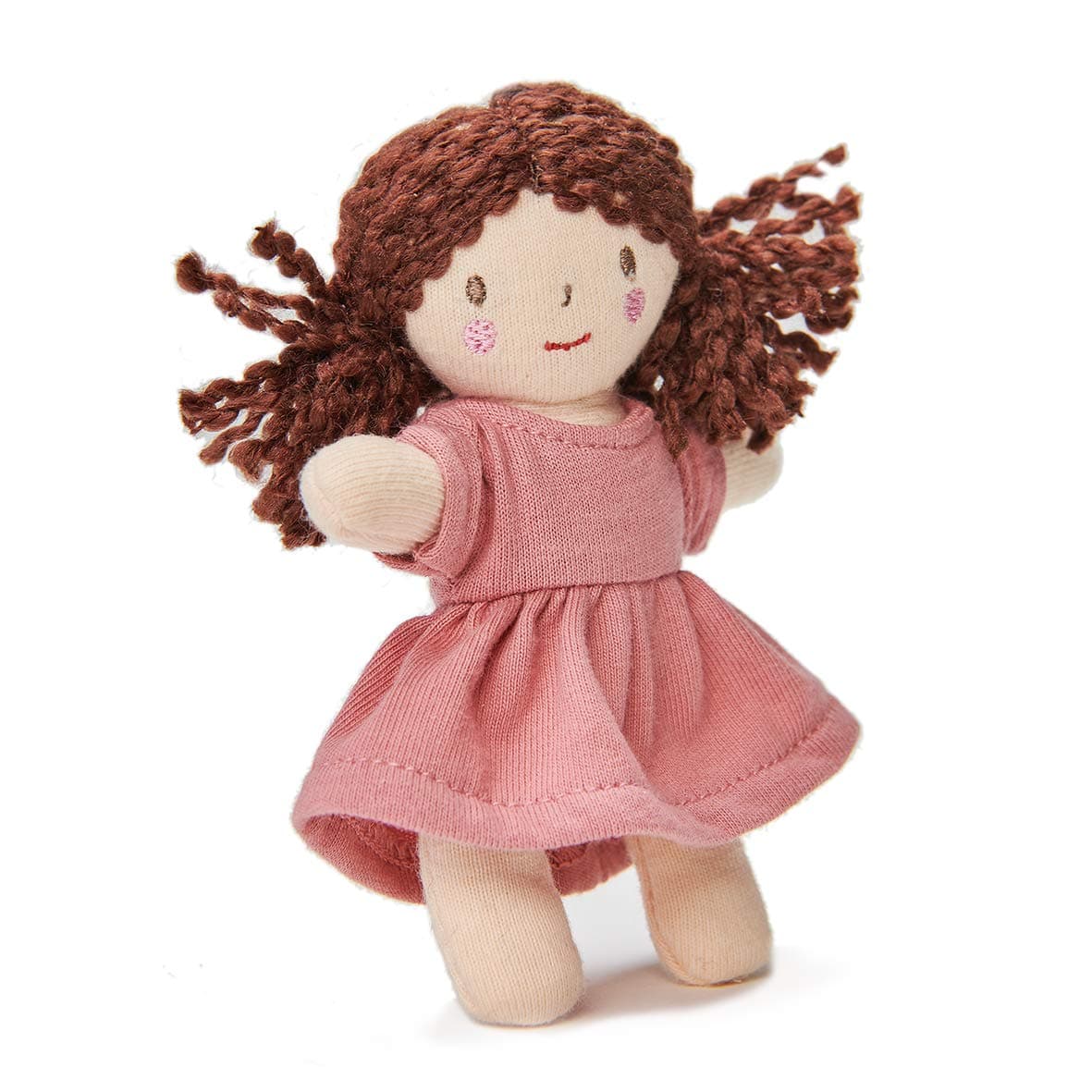 ThreadBear Design Mimi Doll - Mini Plush Dolls House Doll With Bendy Opposable Arms Legs and Body For Children 3+