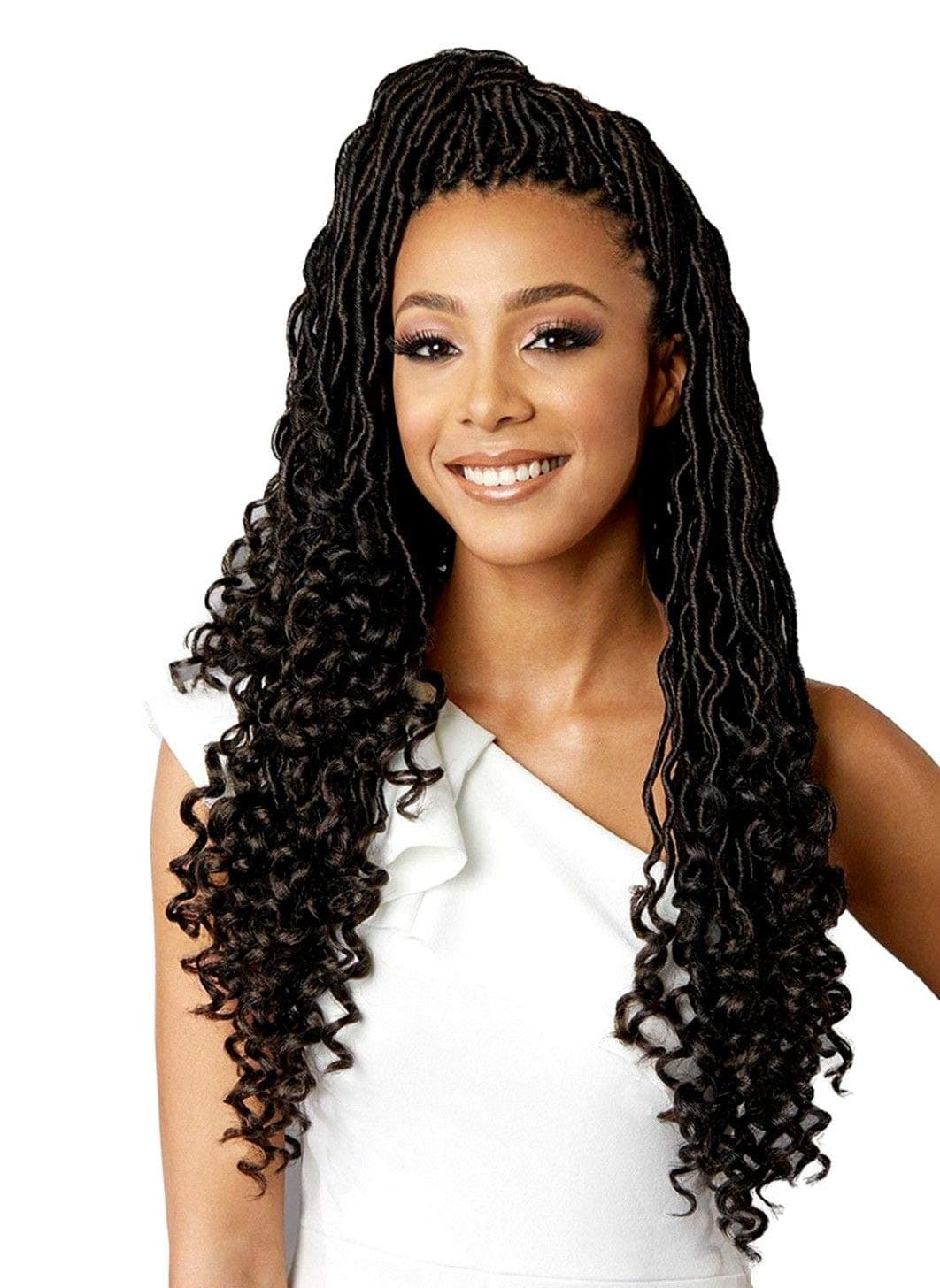 BOBBI BOSS AFRICAN ROOTS BRAID COLLECTION CROCHET DIVA LOCS (GODDESS LOCS) 18 INCH (1B)