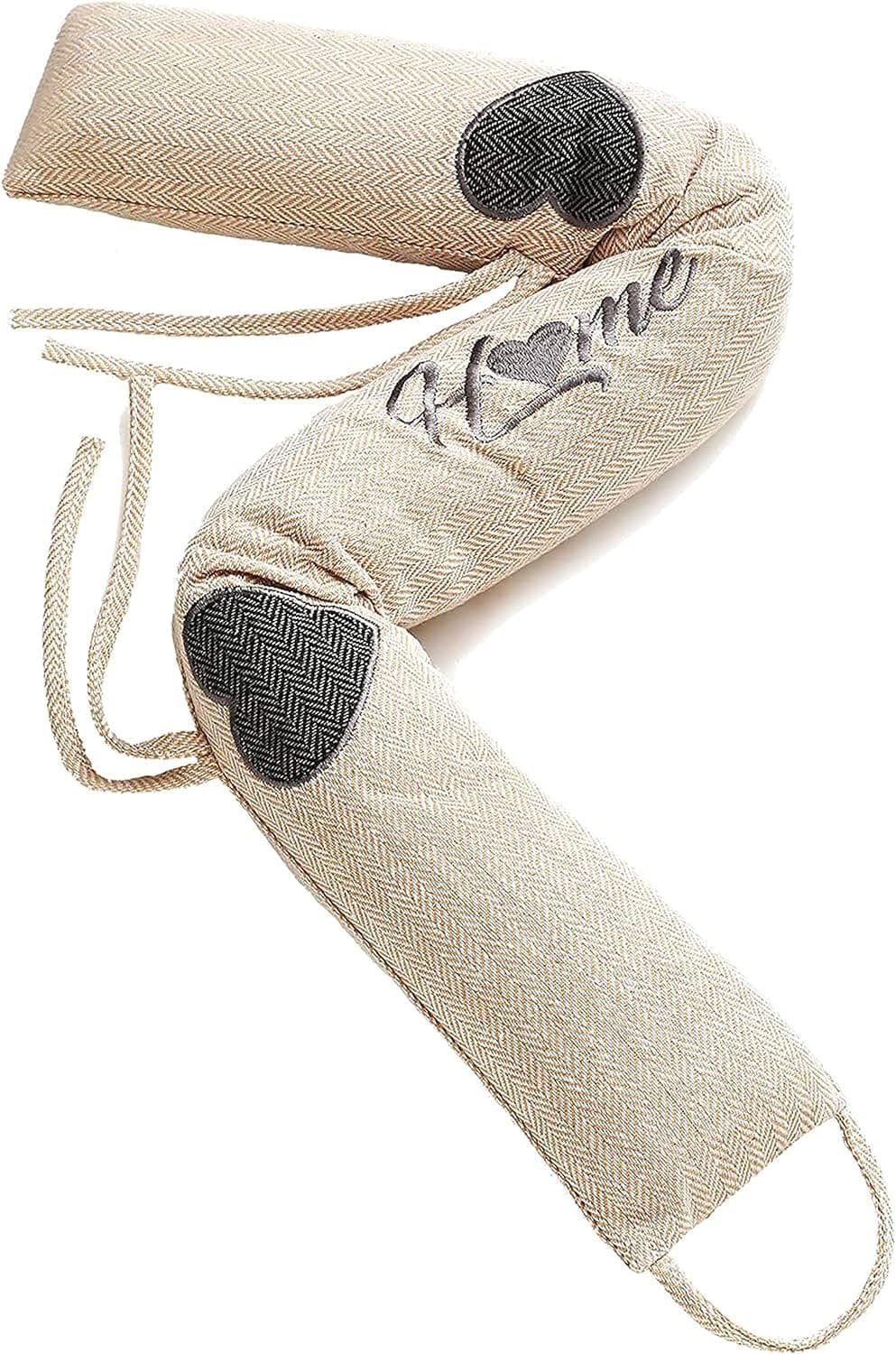 Door Draft Stopper 35 Inches - Under Door Draft Stoppers Extra Heavy - Removable & Washable - Simple Installation - No Glue or Drilling - Lower Your Heating Bills - Beige