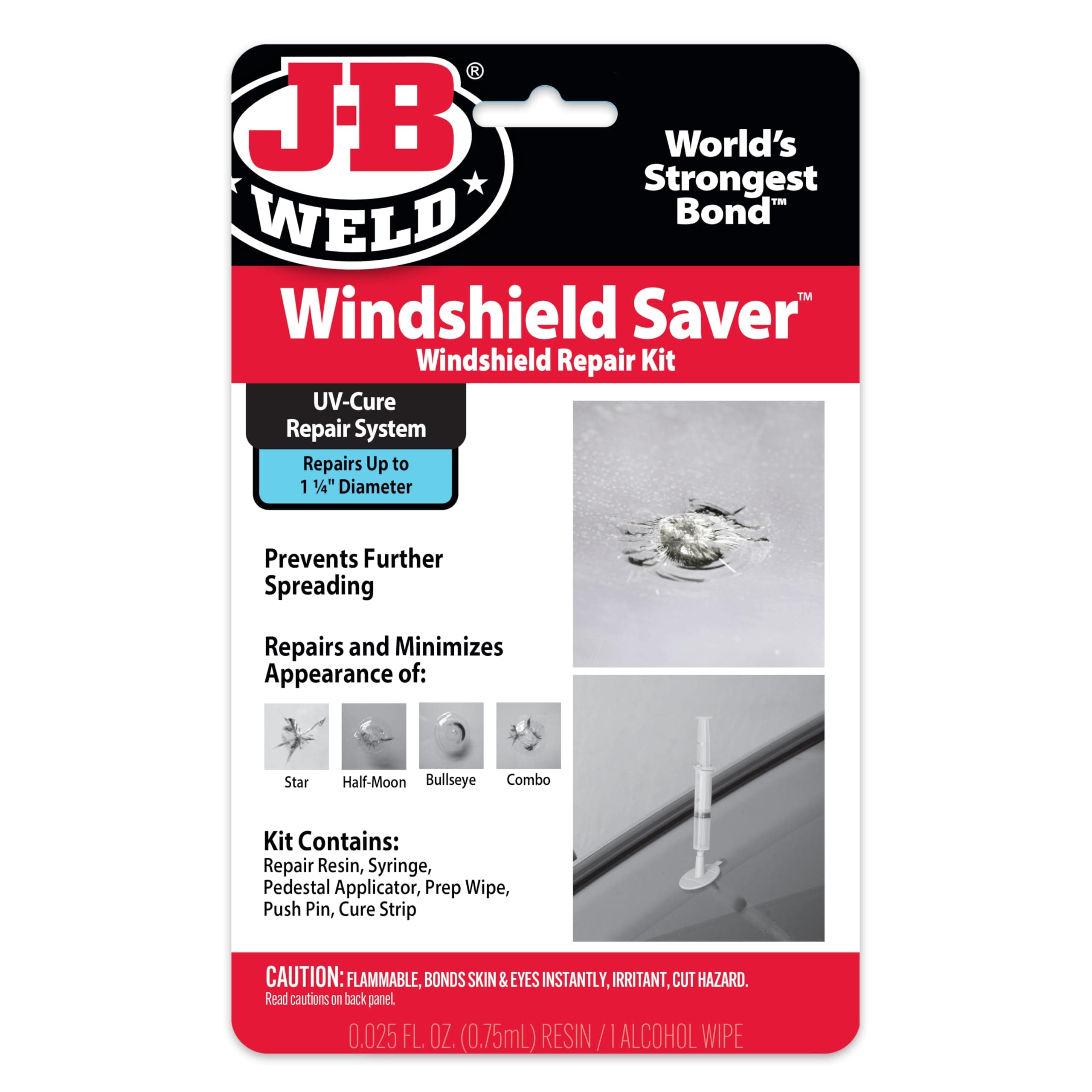 J-B Weld 2100 Windshield Saver Repair Kit Pack of 2