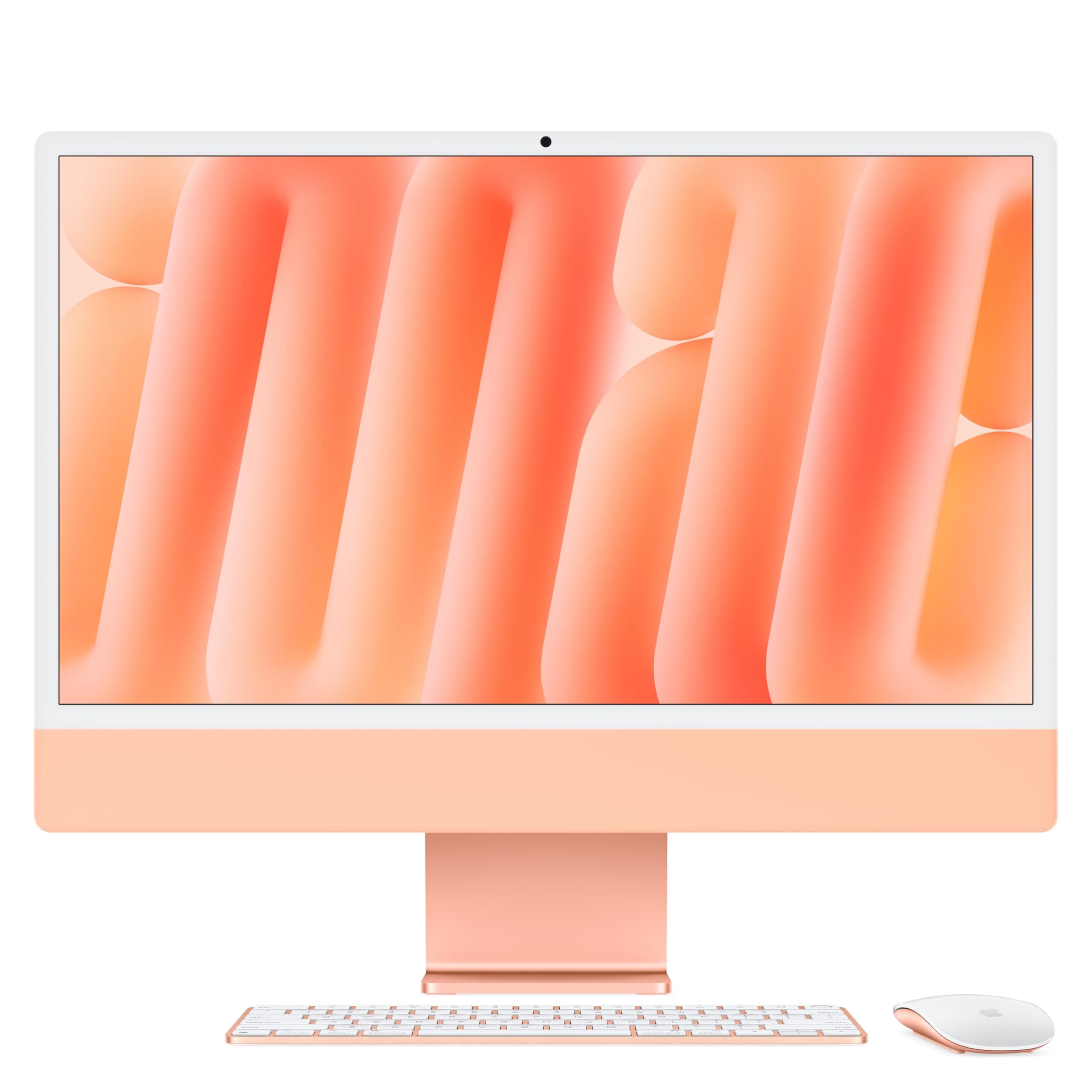 - 2024 iMac All-in-One Desktop Computer with M4 chip with 10-core CPU and 10-core GPU: Built for Apple Intelligence, 24-inch Retina Display, 16GB Unified Memory, 256GB SSD Storage; Orange