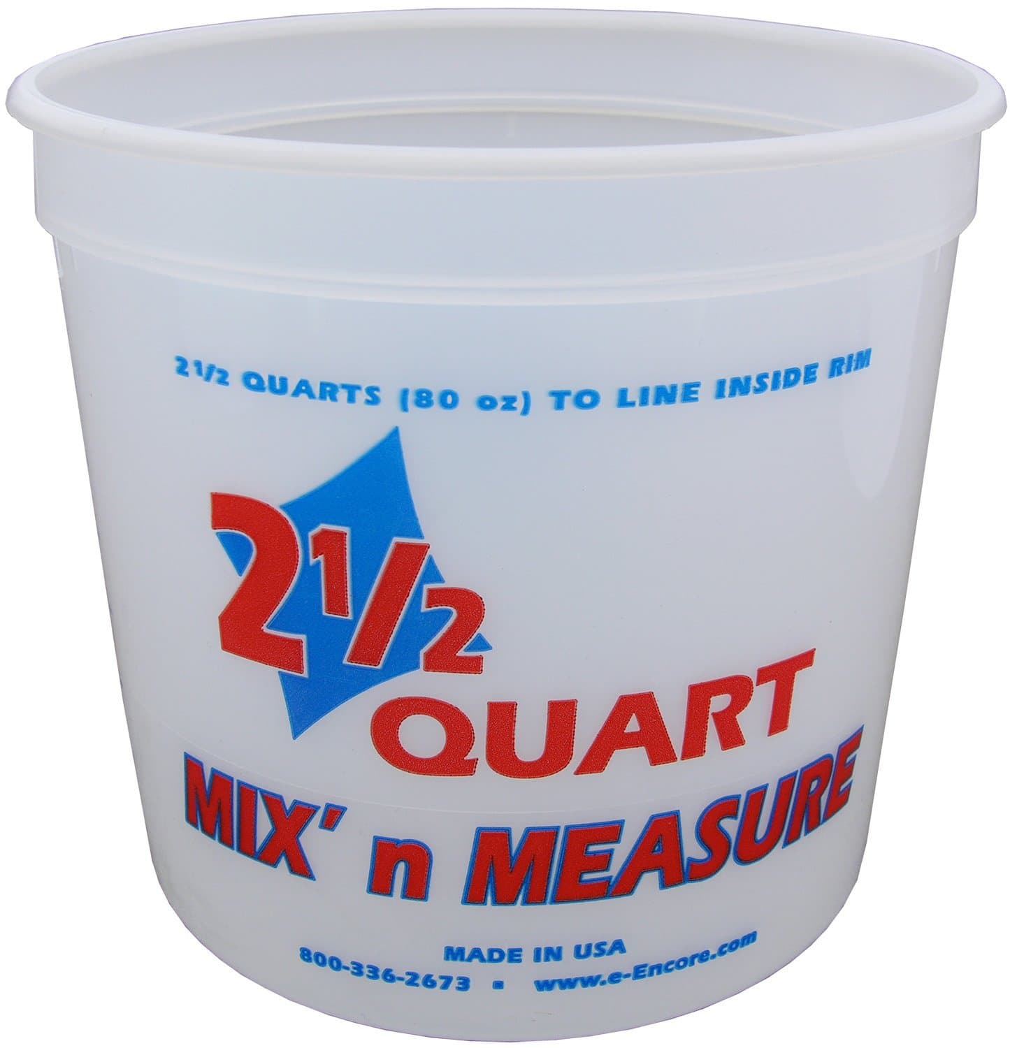 61086 Mix 'N Measure Plastic Container, 2.5-Quart