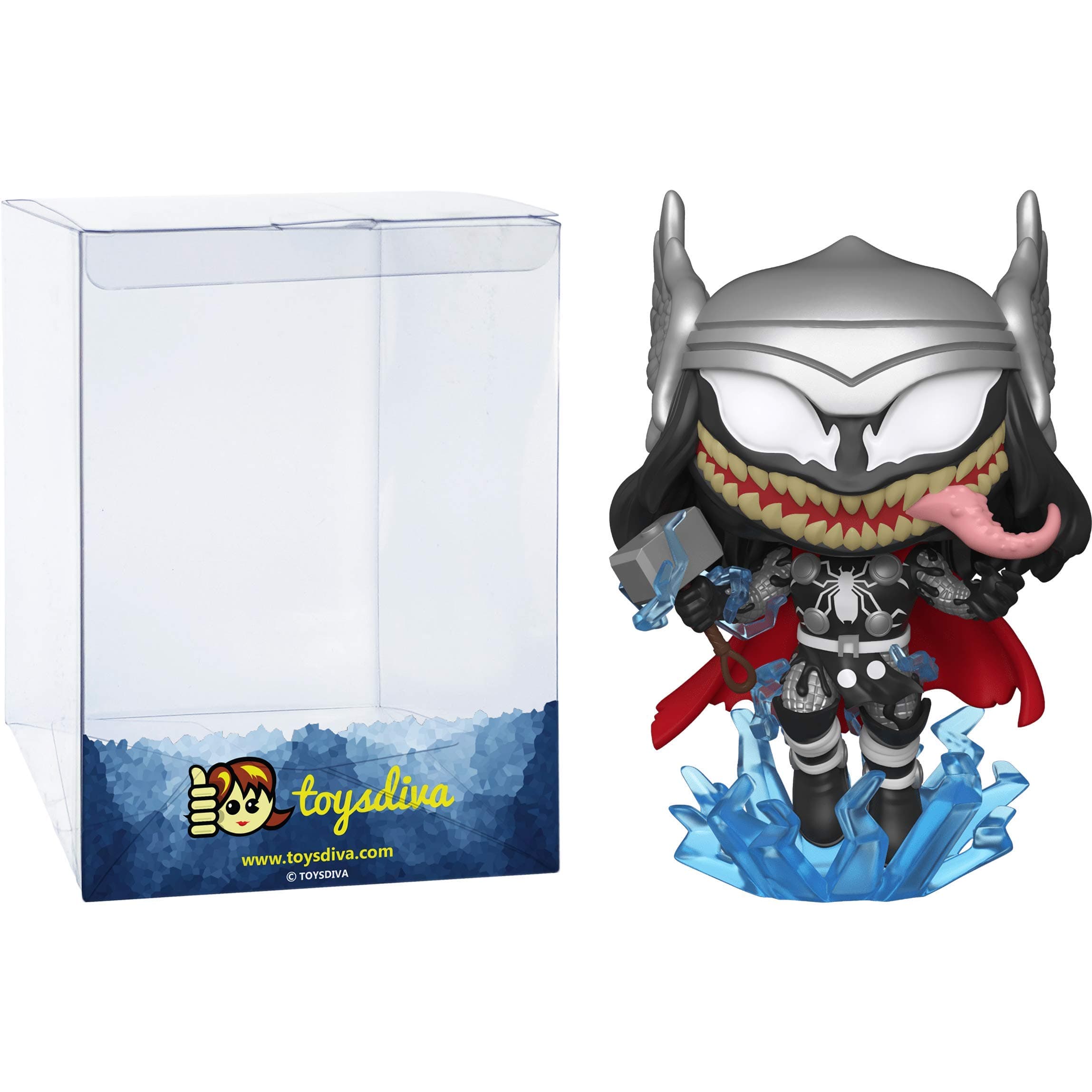 Venomized Thor (CC Exc): Fun ko P o p ! Vinyl Figure Bundle with 1 Compatible 'ToysDiva' Graphic Protector (703 - 51671 - B)