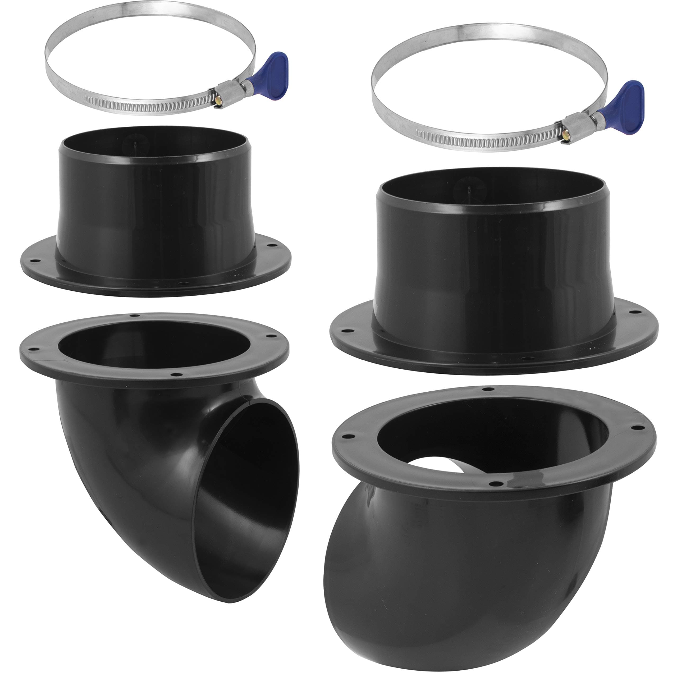 4" Dust Separator Cyclone Kit for Barrels, Trash Cans, Buckets or Custom Built Containers, Large Debris Falls To The Bottom Of The Can While Dust Flows To The Dust Collector