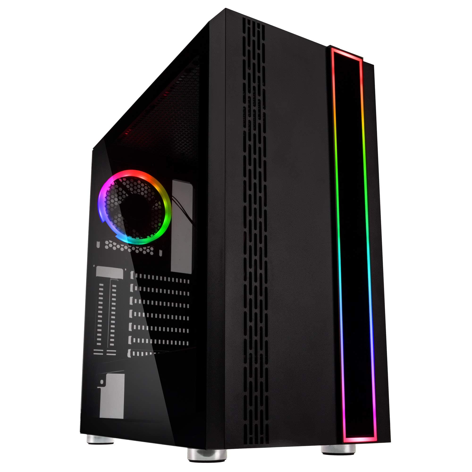 Kolink Outline RGB Medium Tower Case with Glass Panel (Black)