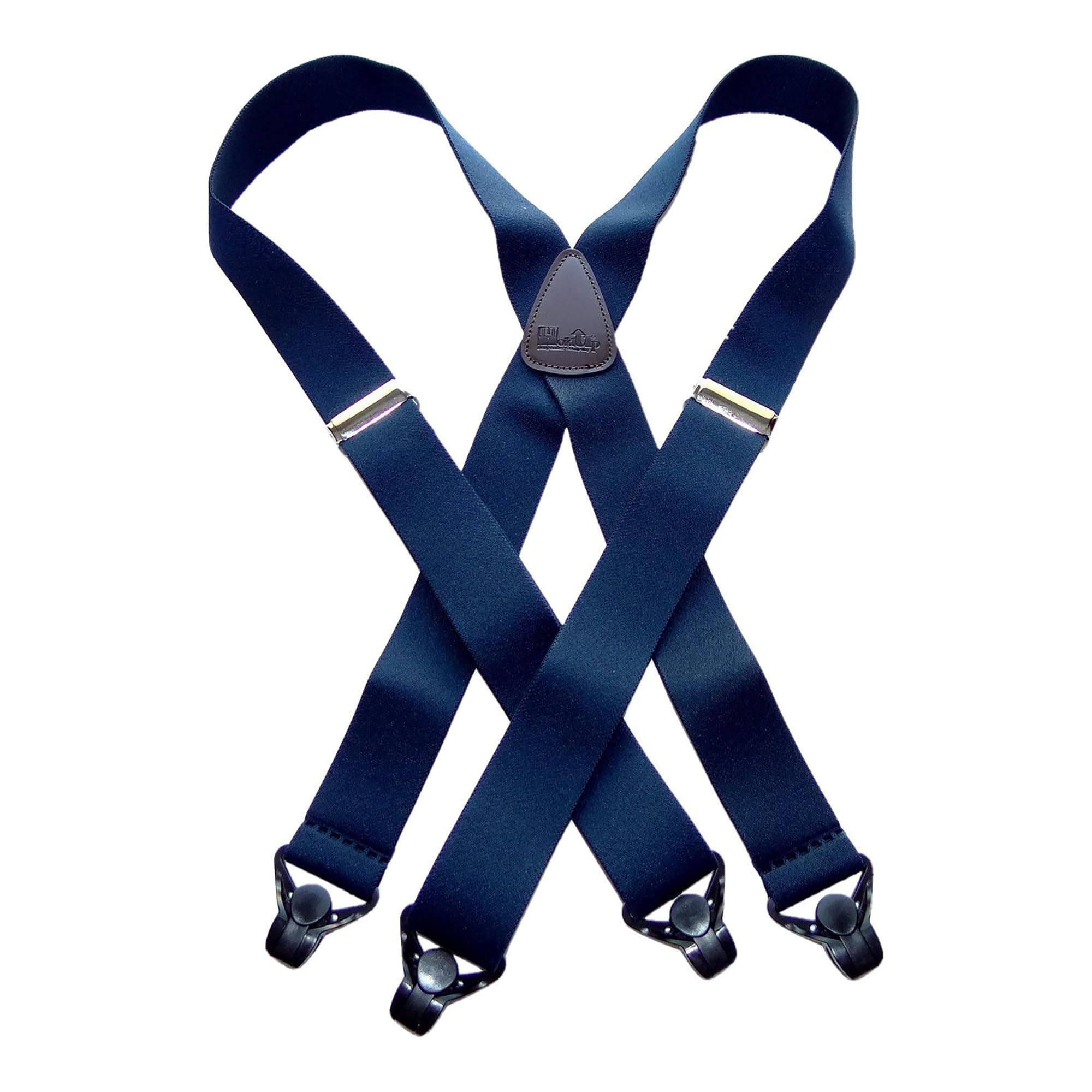 Hold-Up Suspender Co. Classic Series Basic Blue X-Back with patented black Gripper Clasp