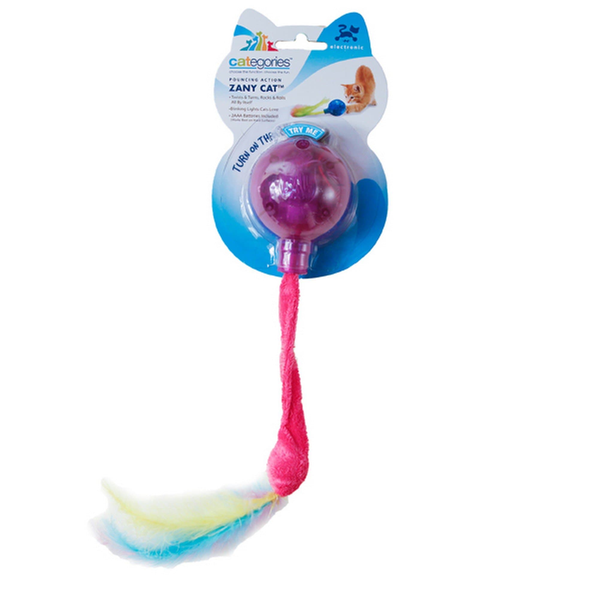 Categories Zany Cat Pouncing Action Electronic Toy Ball