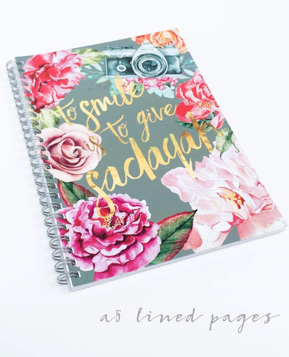A5 Lined Pages Islamic Notebook Planner Journal Pad 'to Smile is to give sadaqah' | Eid Ramadan Gift