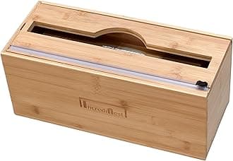 High Capacity Foil & Wrap Dispenser with Cutter, Fits 3000ft Plastic Wrap,1000ft Aluminum Foil, Home, Food Service, Commercial, Bamboo