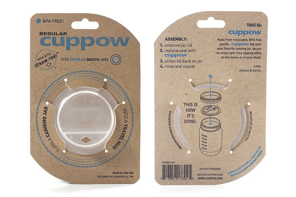 Original Cuppow Regular - Drinking Lid for Regular Mouth Canning Jar!