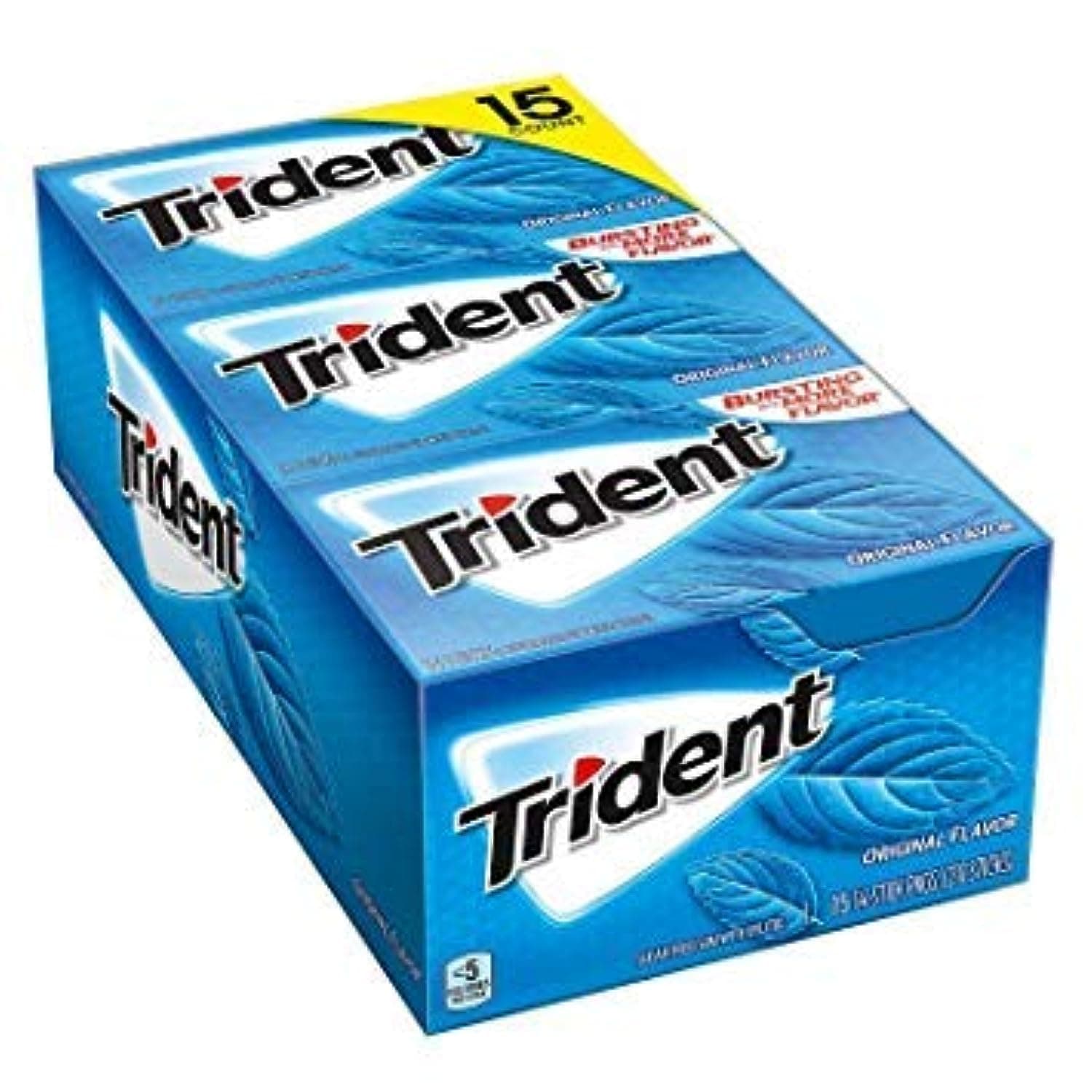 Trident Imported Sugar Free Gum, Original Flavour, 14 Pack (Pack of 12)