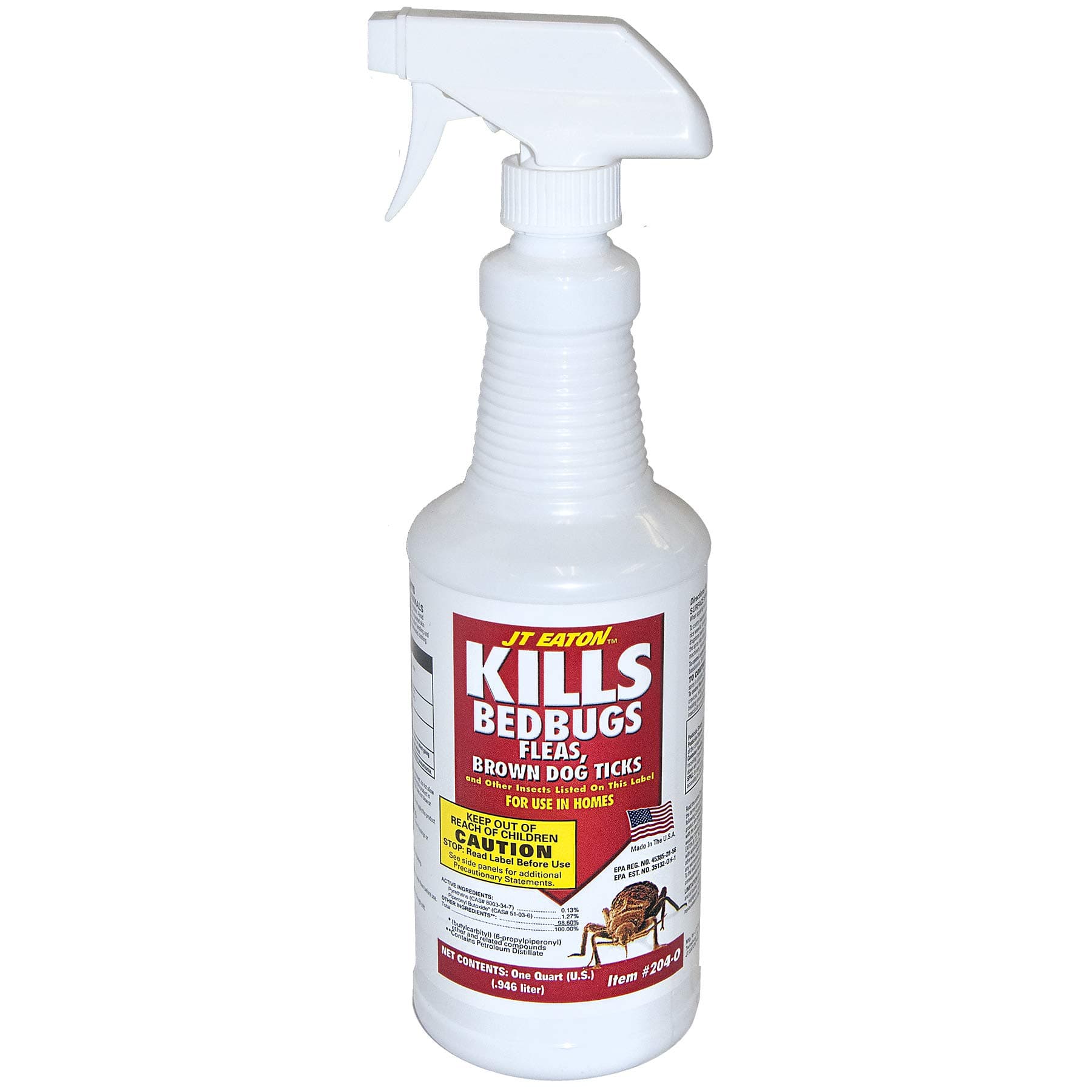 204-O Bed Bug Killer Ultra, Oil-Based Insect Spray, Non-Staining Formula for Indoor Use, 1 Quart