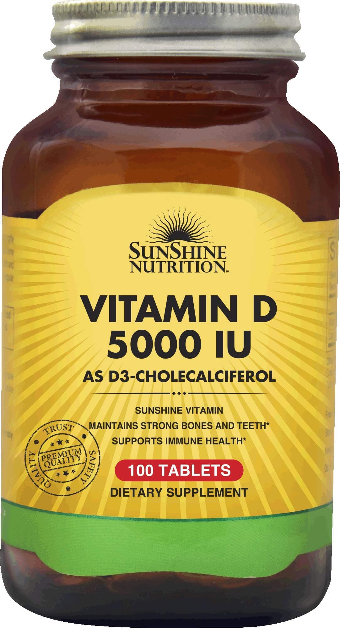 Sunshine Nutrition Vitamin D 5000iu 100 Tablets