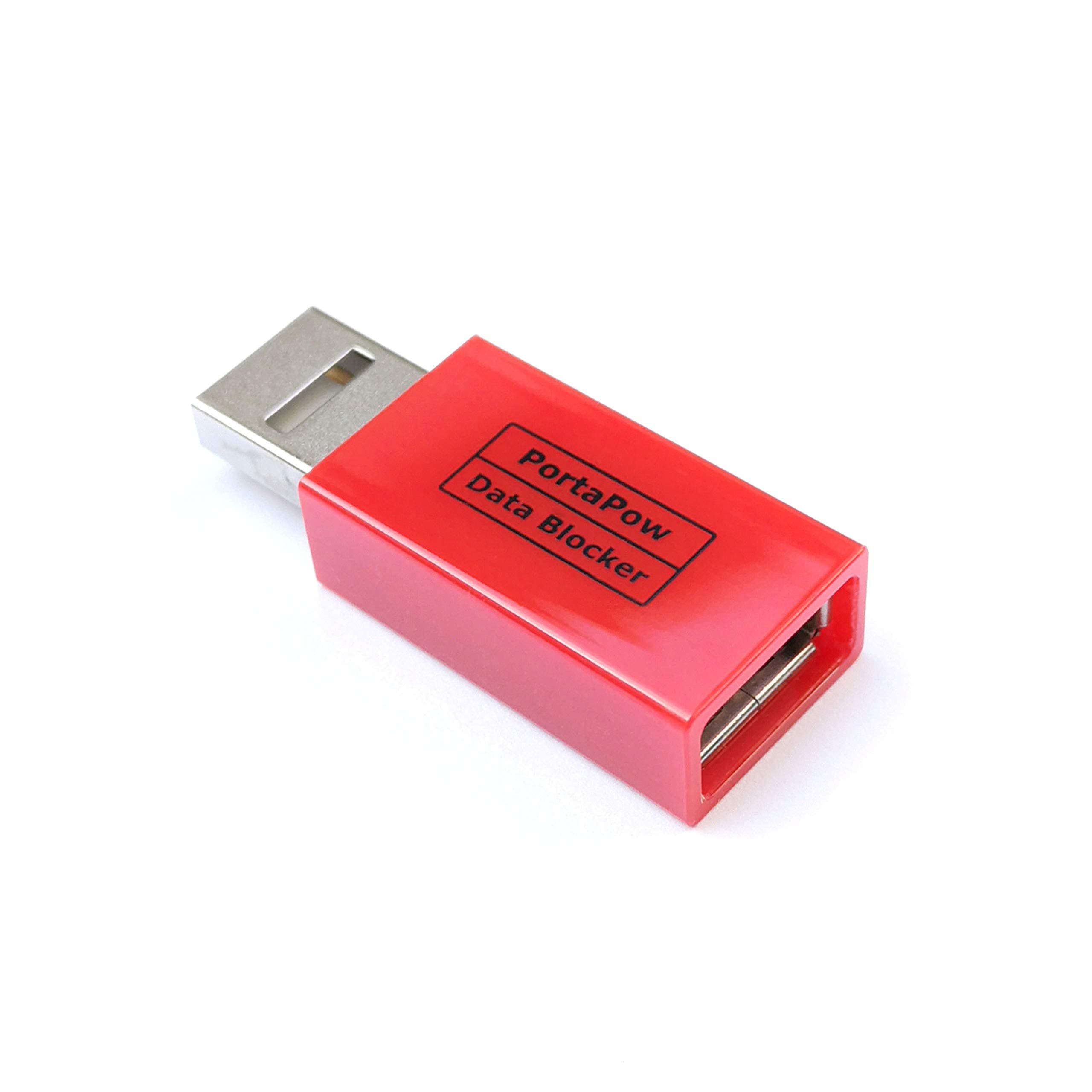 USB Data Blocker - Protect Against Juice Jacking (Red, 1)