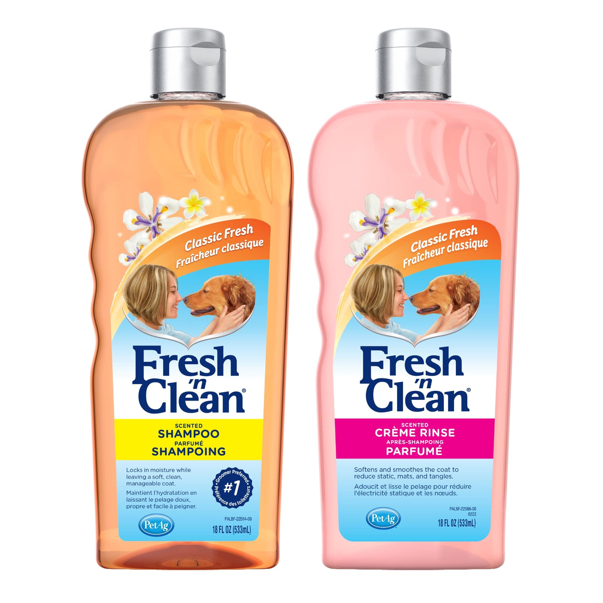 Fresh ’n Clean Scented Shampoo, Classic Fresh Scent (18 oz) + Fresh ’n Clean Scented Creme Rinse Conditioner, Classic Fresh Scent (18 oz)