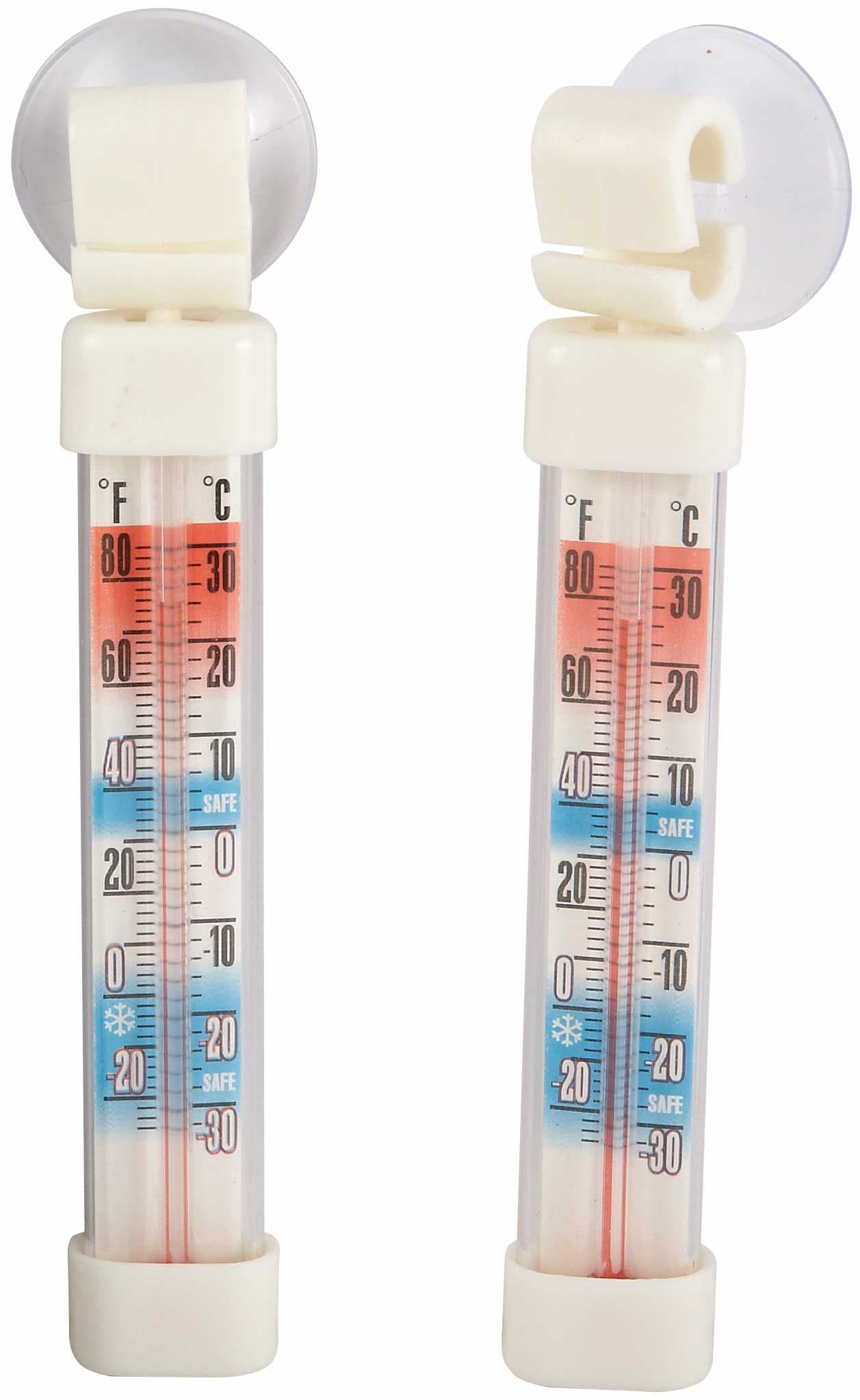 Winco Freezer/Refrig Thermometer, 2-7/8"L, 2/pk, Suction Cup