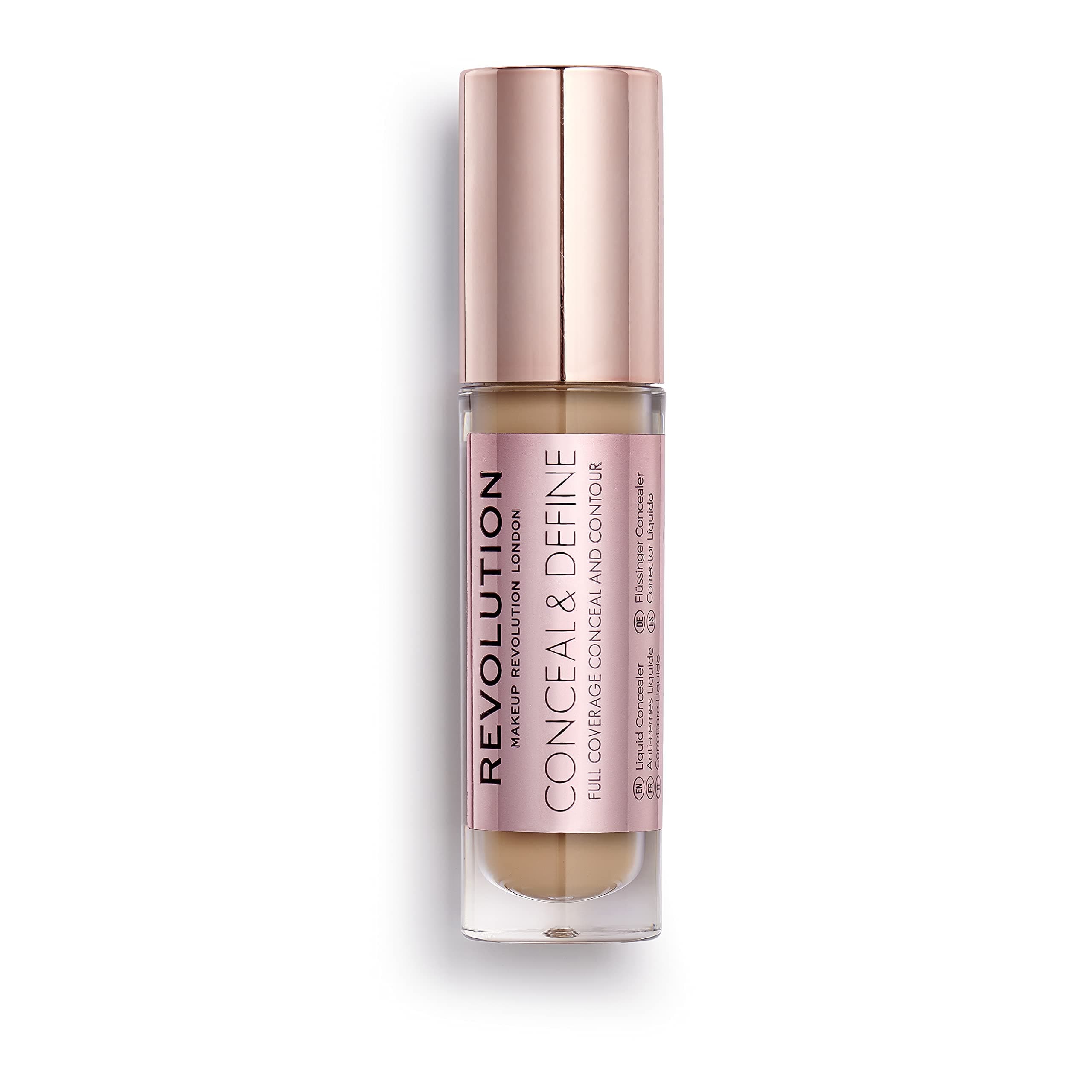 Revolution Beauty, Conceal & Define Concealer, Full Coverage & Lightweight, Long-Lasting Matte Finish, Vegan & Cruelty Free, C11 Medium or Tan Skin Tones, 0.14 Oz.