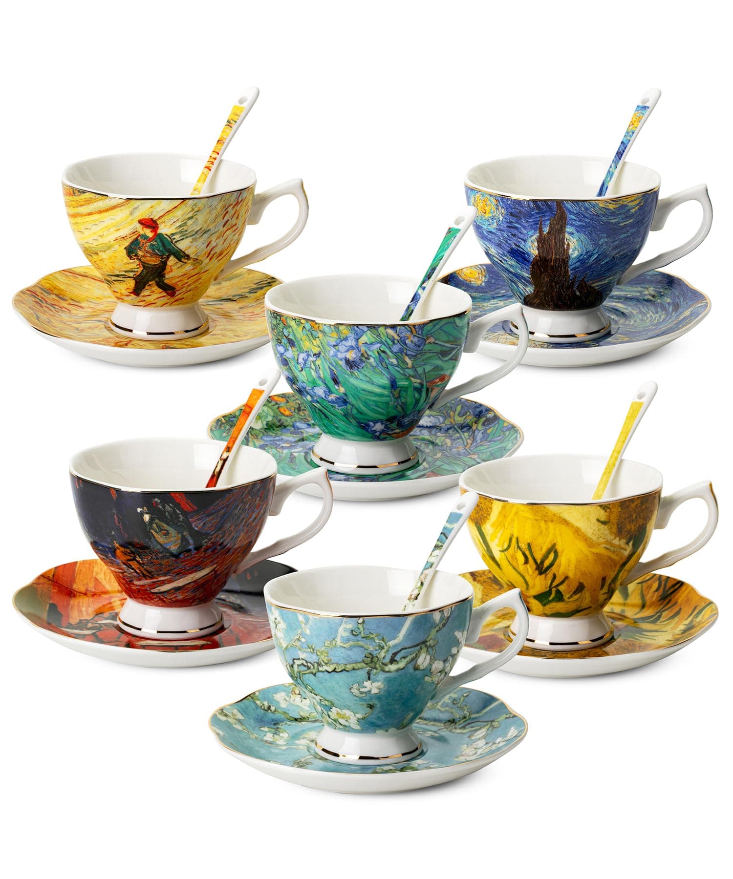 Tea Cups and Saucers Set