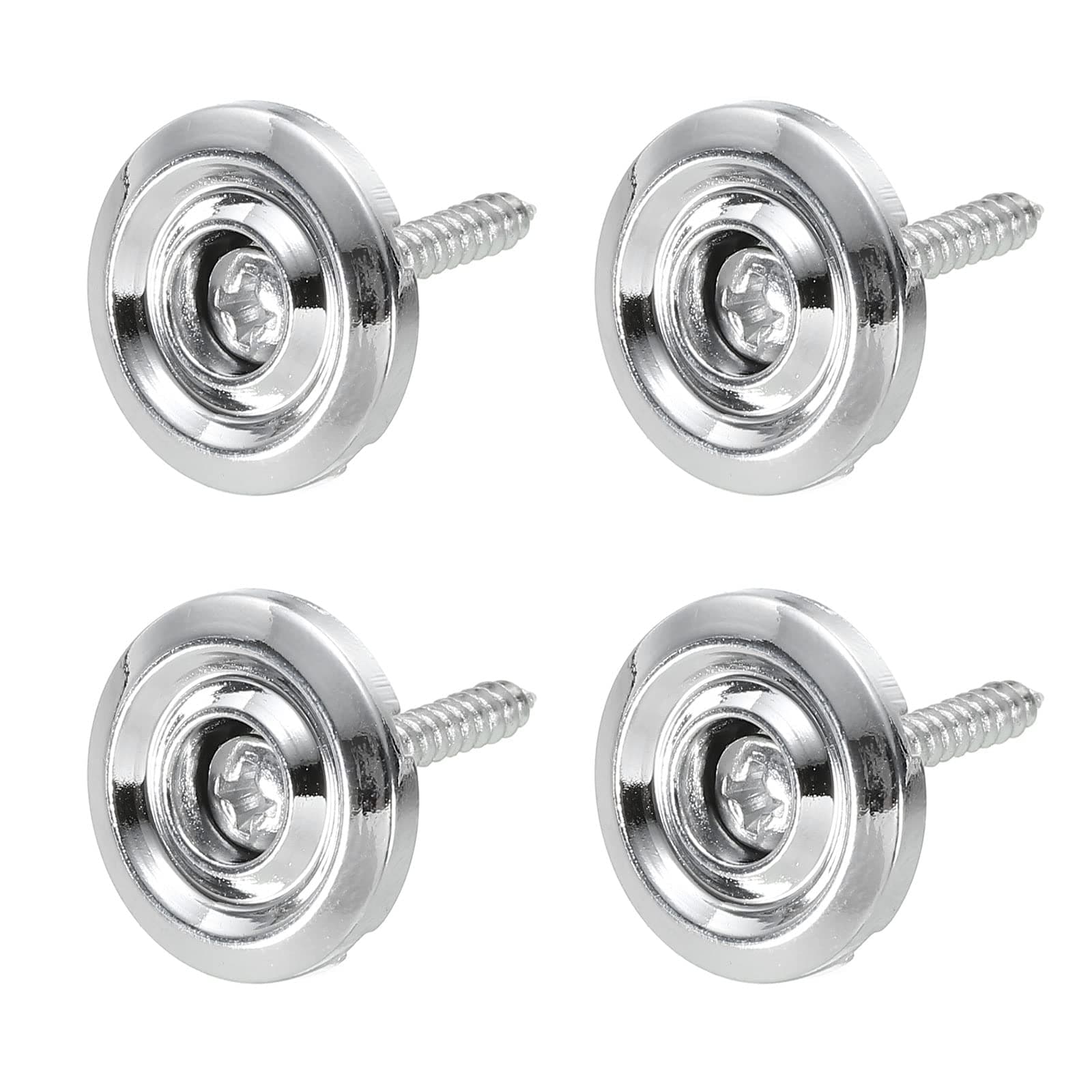 PATIKIL Guitar String Tree Retainer 18.5x8.65mm Silver Tone with Screws for Bass Guitar Hardware Part Accessory 4pcs