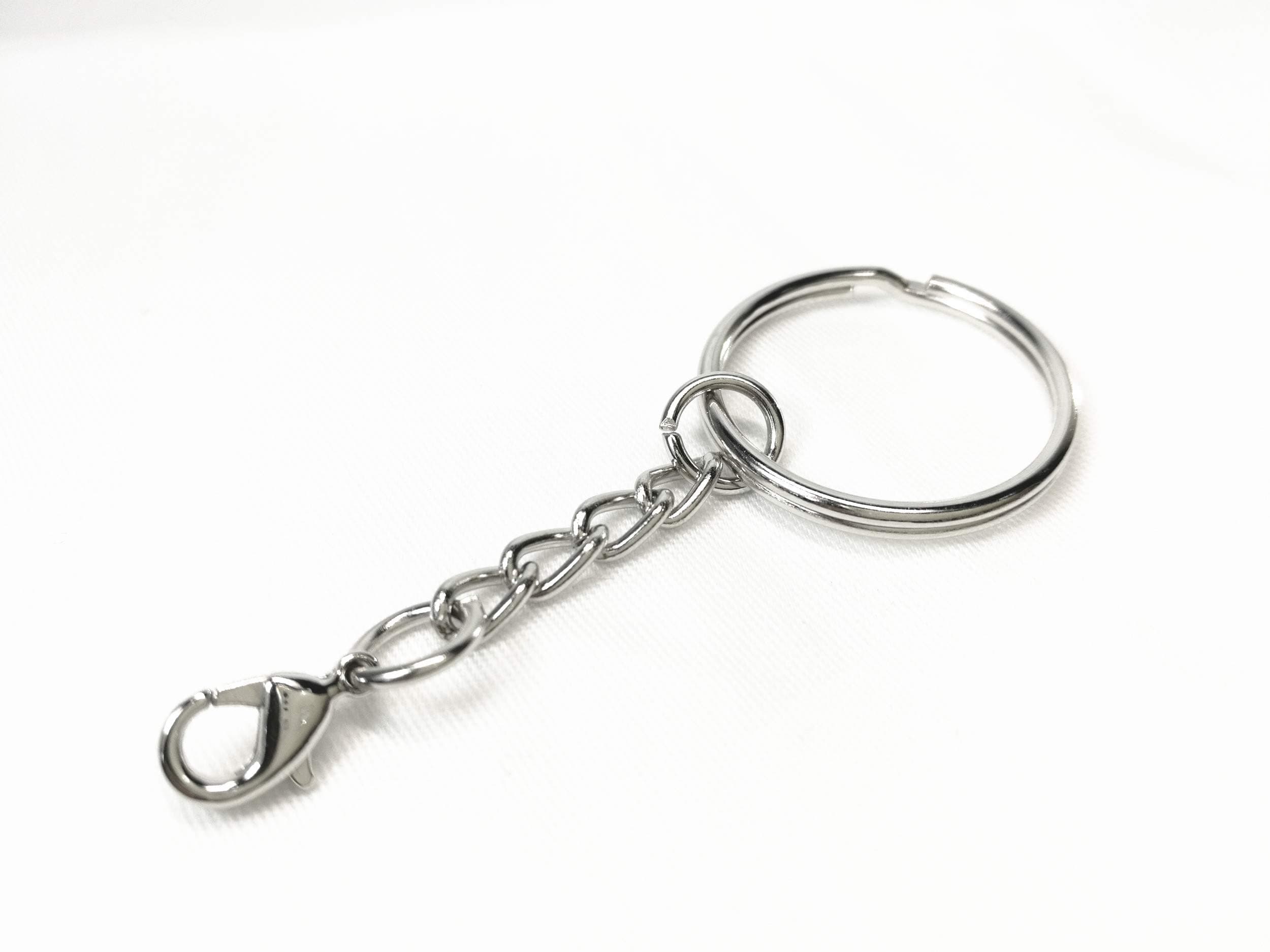 Keychain Ring 25mm Upgraded Key Chain Ring with Lobster Clasp, Key Chain Parts, 50 pcs
