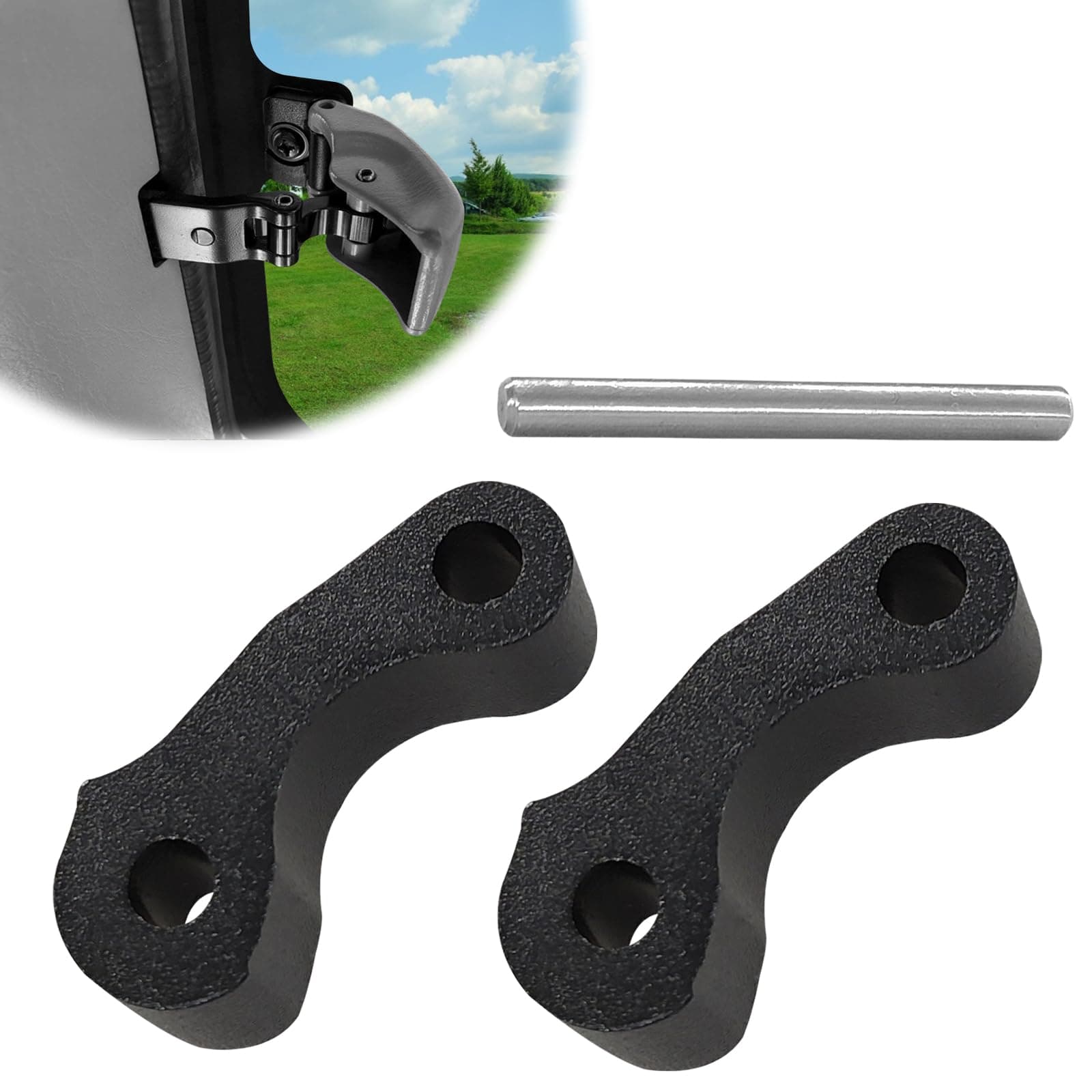 Rear Window Latch Hinge Pivots Replacement for First Gen Tacoma Tundra Rear Quarter Window 1995-2004 Tundra 2000-2006 Xtracab 2pcs(Black)