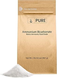 Ammonium Bicarbonate (2lb) Baker's Ammonia, Traditional Leavening Agent, Food Grade