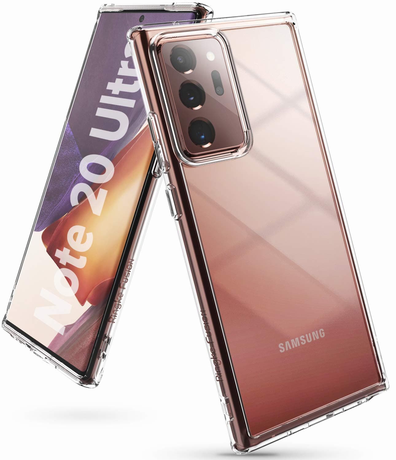 Ringke Fusion Compatible with Galaxy Note 20 Ultra Case 5G, Clear Back Soft Shockproof TPU Bumper Phone Cover (2020) - Clear Transparent