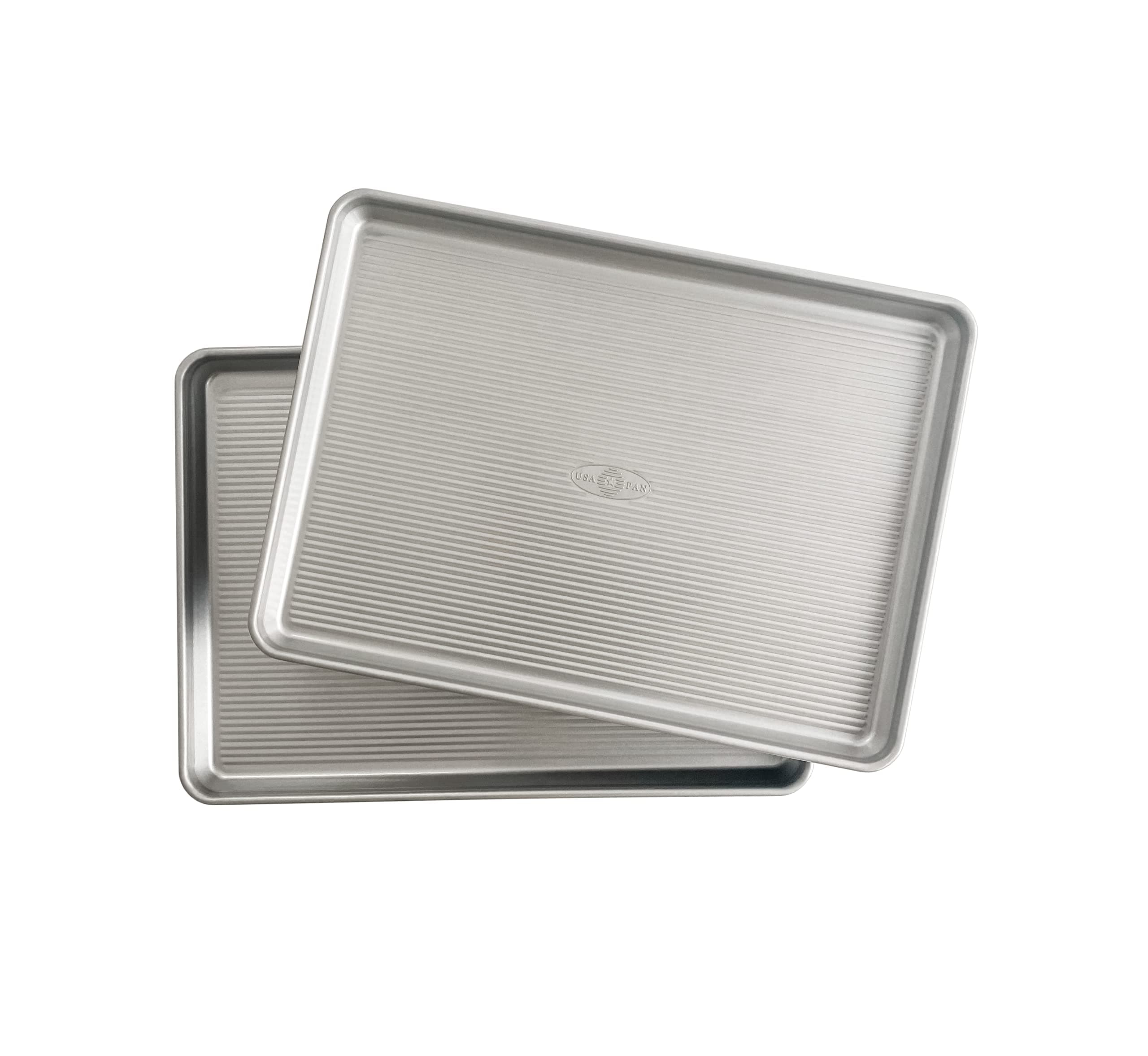 Bakeware Half Sheet Pan, Set of 2 Baking Sheets, Aluminized Steel