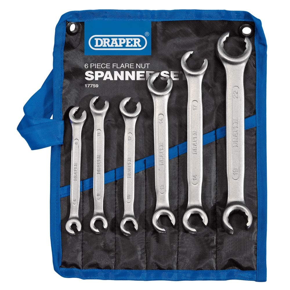 17759 Flare Nut Spanner Set (6 Piece), Silver