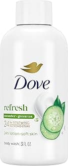 Dove Body Wash Refreshing Cucumber and Green Tea Refreshes Skin Cleanser That Effectively Washes Away Bacteria While Nourishing Your Skin 3 oz