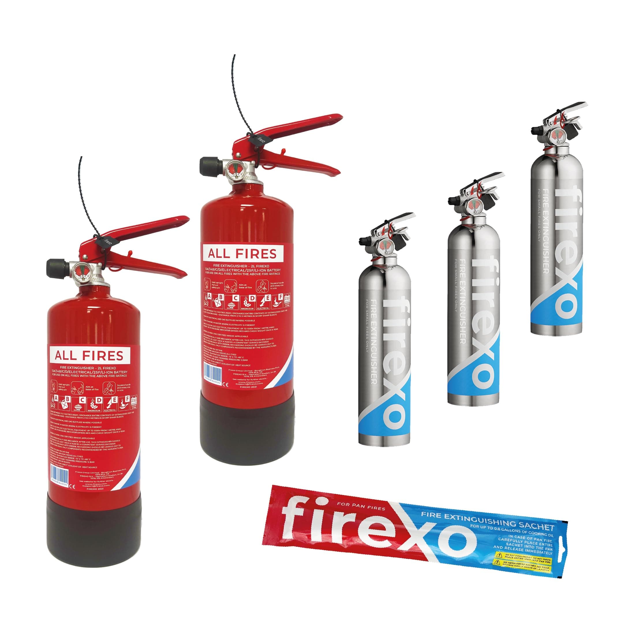 Firexo Office Fire Safety Pack - Multipurpose Fire Extinguisher Pack for ALL FIRES