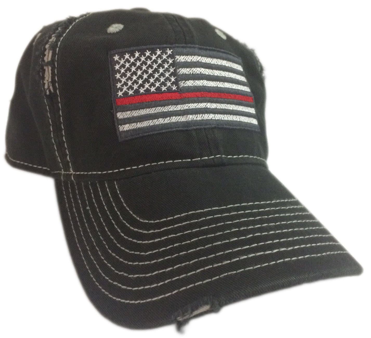 Thin Red Line American Flag Hat Cap