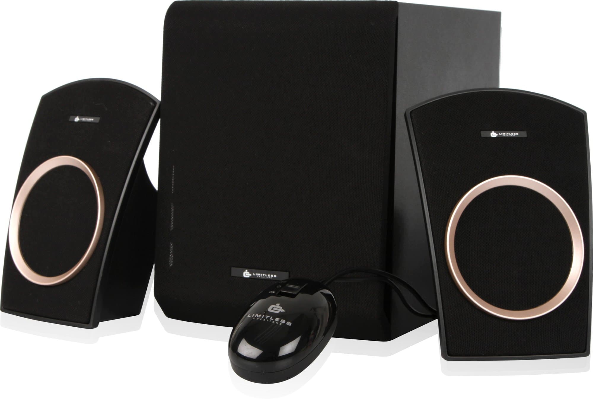 X203-2.1 Computer Speaker System with Subwoofer for PC or Home Use - Black