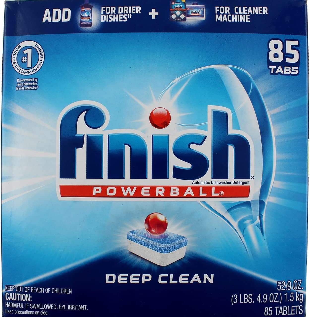 Finish All in 1 Powerball Fresh Dishwasher Detergent Tablets ,85 Tablets