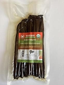 30 Organic Madagascar Vanilla Beans Grade A. Certified USDA Organic. ~6" for Chefs, Extract and Baking. Fresh Gourmet NON-GMO Whole Bourbon Pods by FITNCLEAN VANILLA