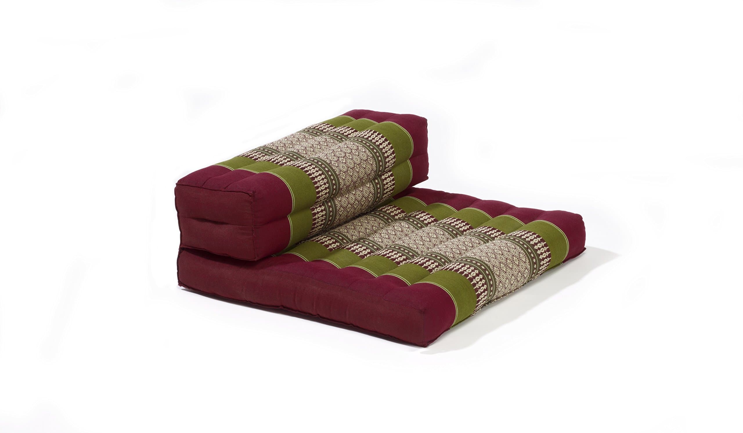 Dhyana Meditation Cushion, Army/Red