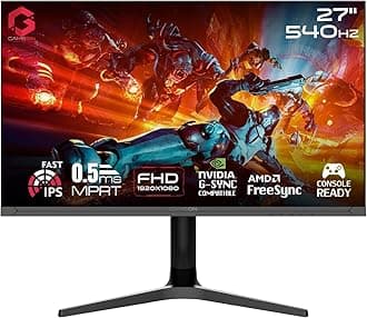 GAMEON Titan Pro X Series 27" FHD 1920x1080 Gaming Monitor – 540Hz (Supports 480/360/300/280/240/165/144Hz) Fast IPS, 0.5ms MPRT, HDMI 2.1, FreeSync Premium, G-Sync, PS5 Compatible