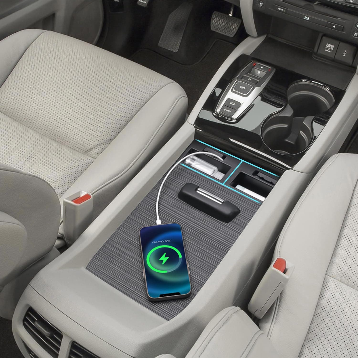 PIMCAR Center Console Adapter for Phone Cable Compatible with Honda Pilot 2016-2022/Ridgeline 2017-2023/Passport 2019-2023, Convenient for Mobile Phone Charging