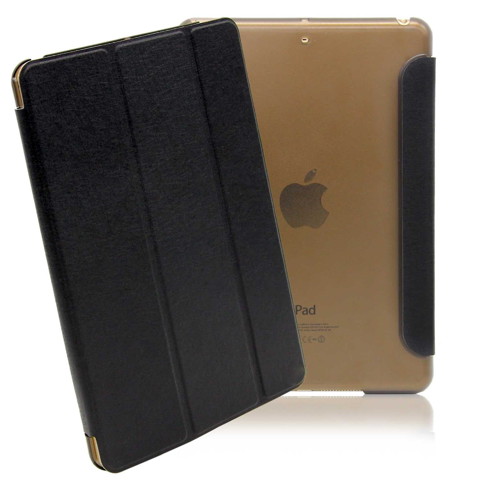 iPad Mini 1/ 2/ 3 Case, Dteck(TM) Ultra Slim Luxury Silk Pattern Bling Color Series Leather [Scratch-Resistant] Smart Case + Hard Back Cover for Apple iPad Mini 3/2/1 (Silk Pattern Black)