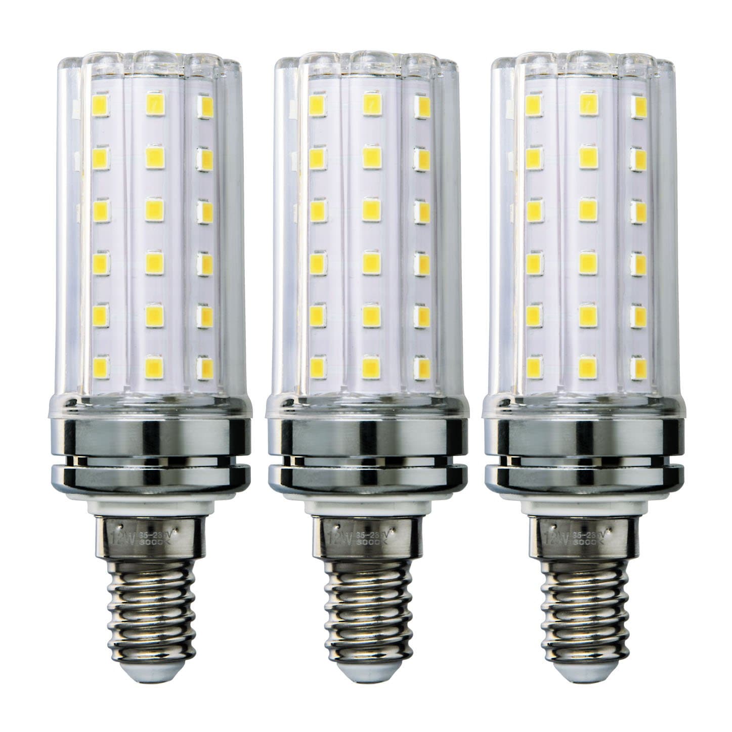 Sauglae E14 LED Corn Bulbs, 12W LED Light Bulbs 100 Watt Equivalent, 1200lm, Cool White 6000K, Non-Dimmable, Pack of 3