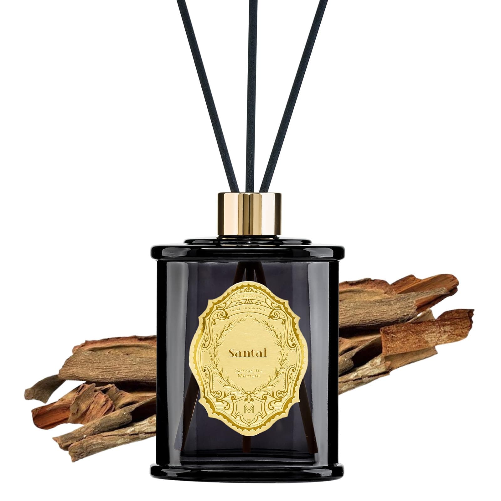 8.4 oz Large Reed Diffuser for Home | Santal(Sandalwood) Scent Oil Diffuser with Sticks | Bedroom Bathroom Living Room Decor