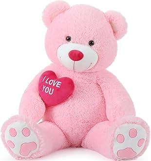 MaoGoLan Big Teddy Bear with I Love You Red Heart, 36" Cuddly Large Teddy Bear Gift for Kids,Boyfriend,Girlfriend.Wife