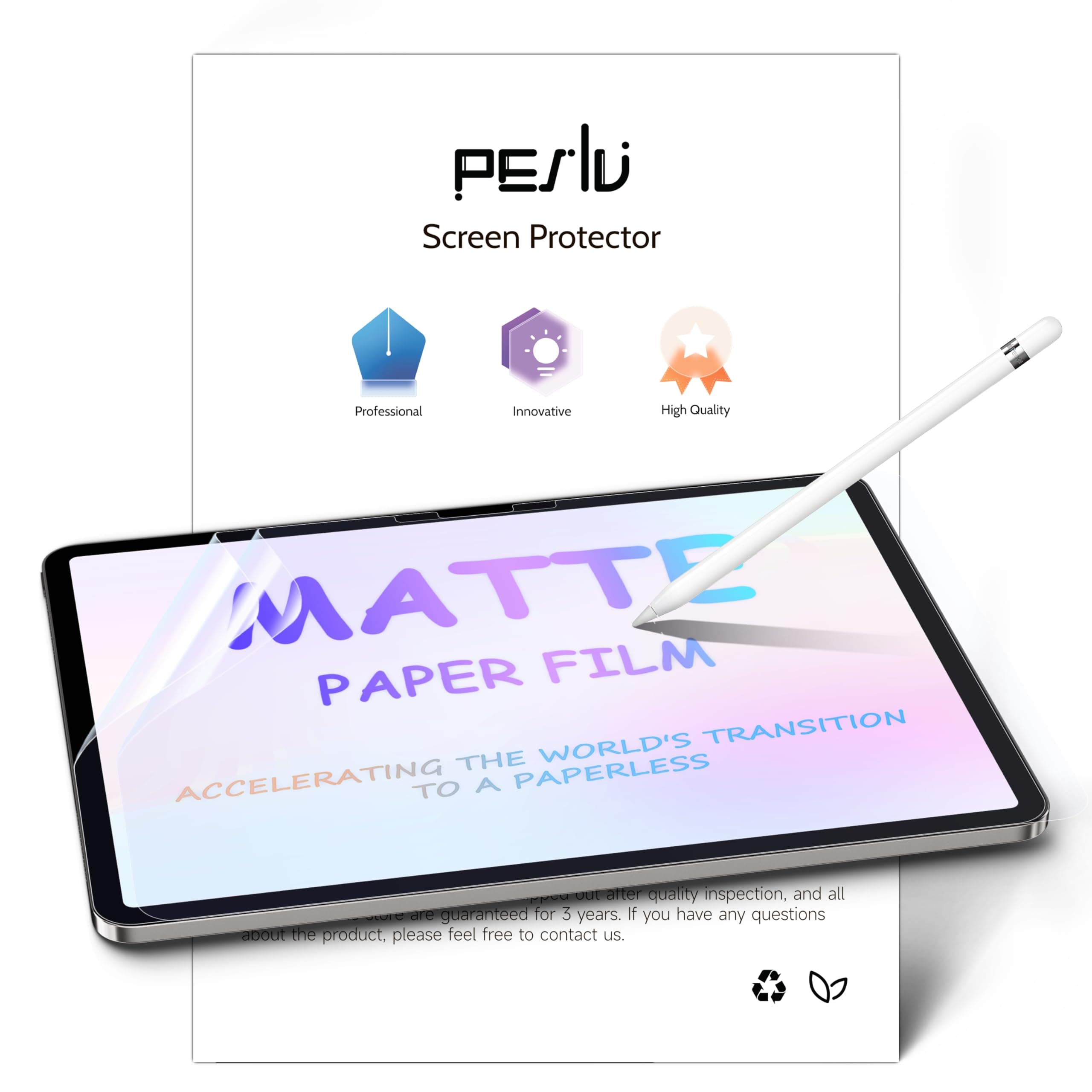 iPad Air 6th 13 inch Screen Protector (2024, M2), Matte Anti-Glare PET Film, Blue Light Filter, Eye Protection Cover, Drawing and Writing, 2 Pack