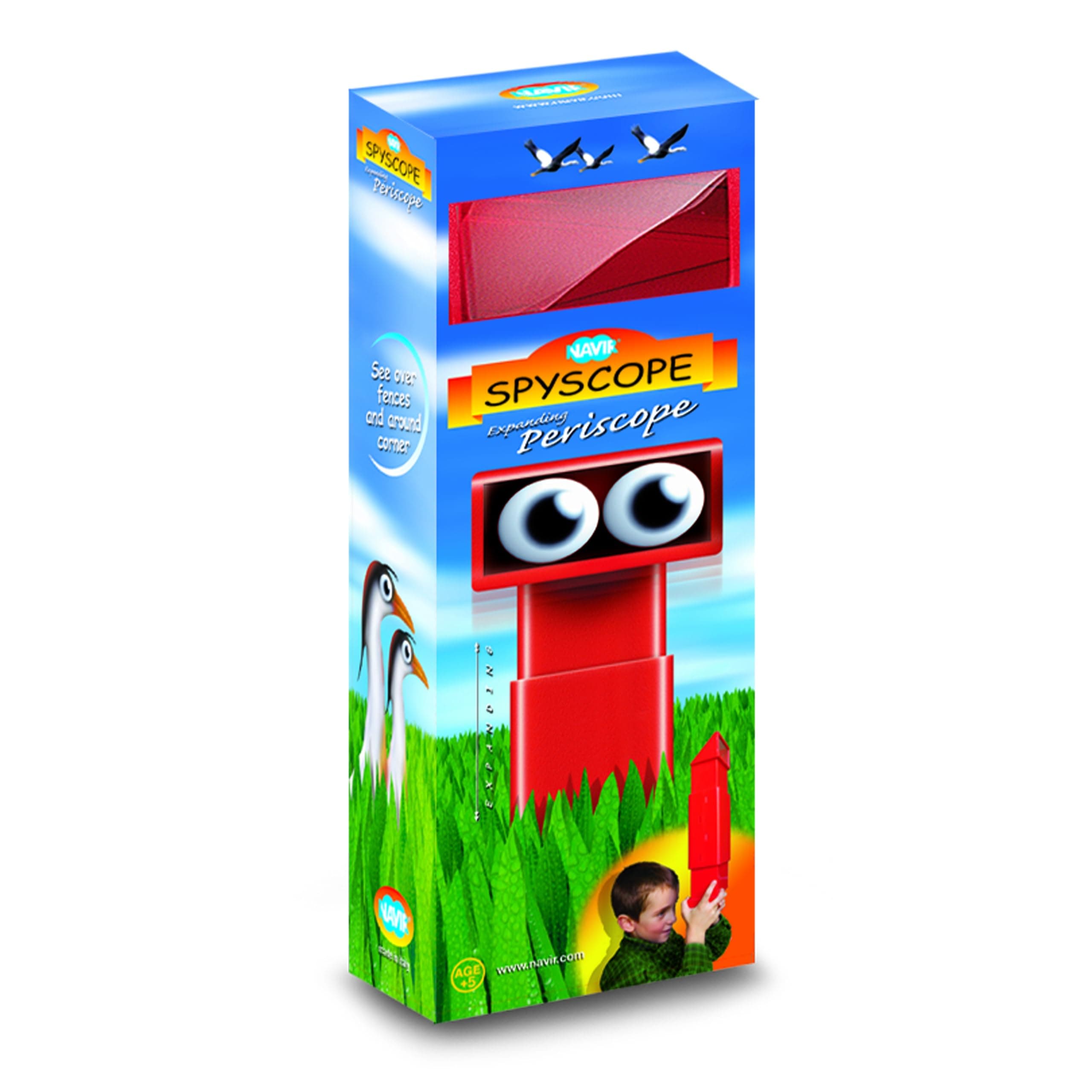 Navir3020 Spy Scope Periscope Toy, Red