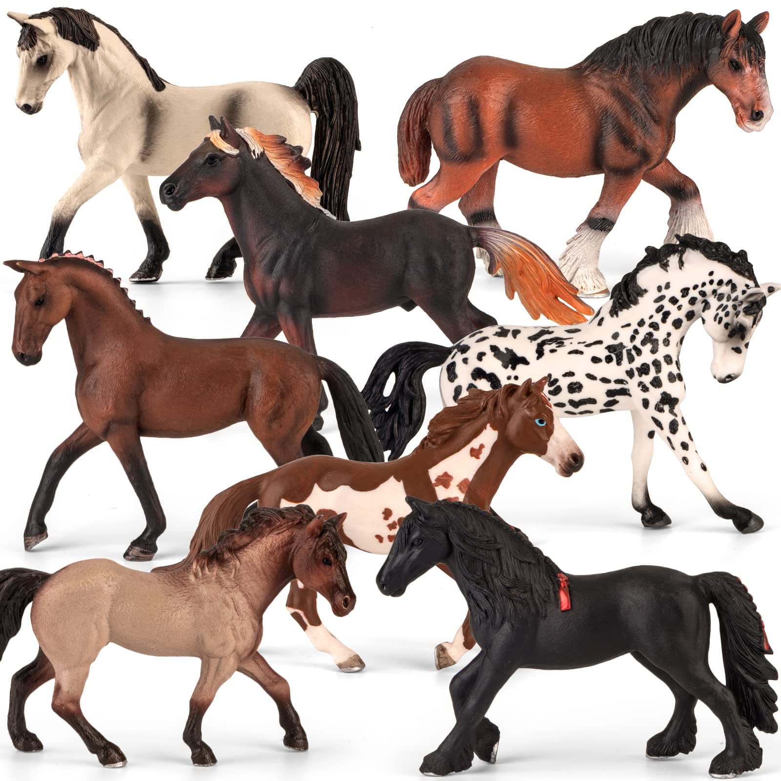 8 Pieces Realistic Large Horse