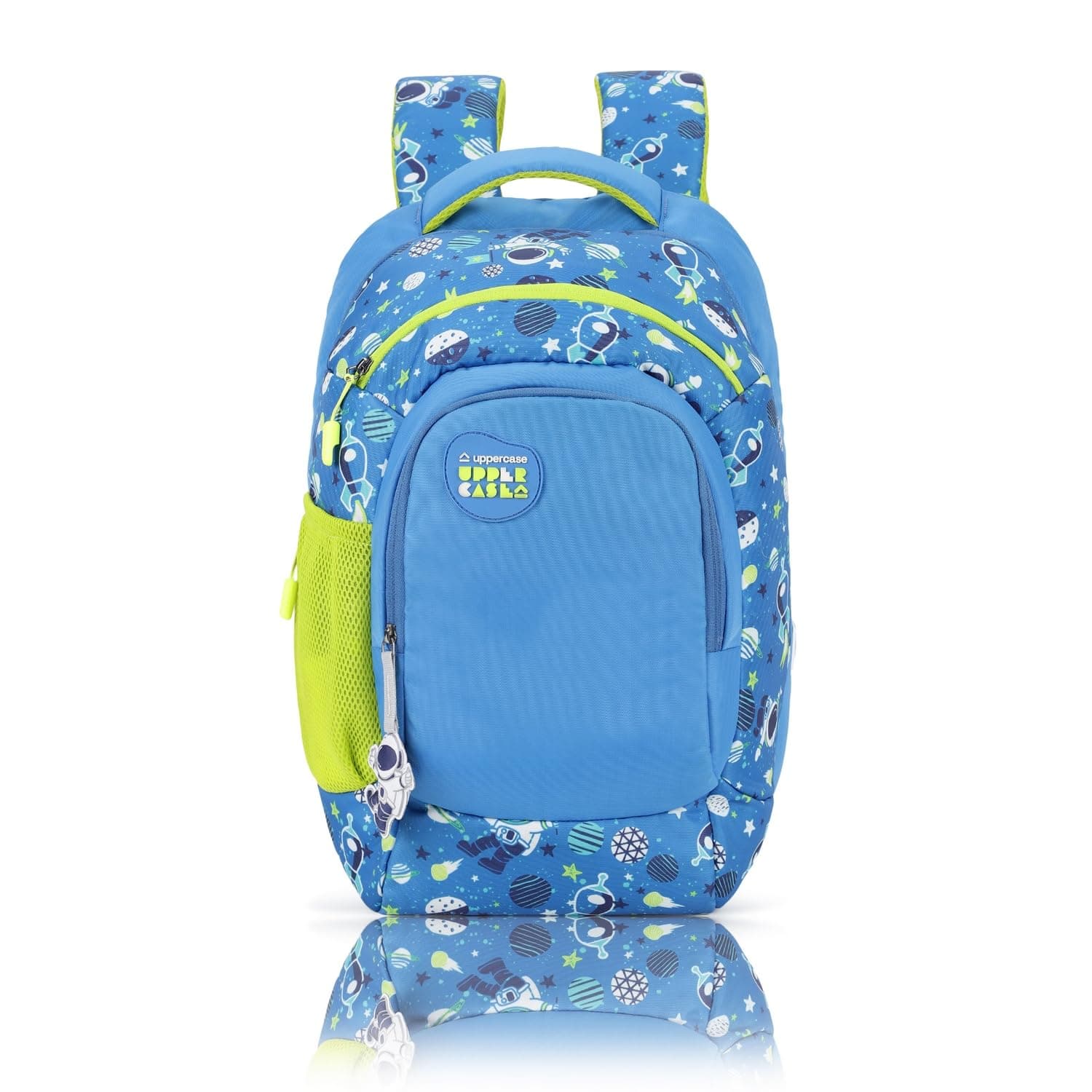 uppercase Sprout | School Bag | Double Compartment | Quick -Access Pocket | Well padded Shoulder Strap | Name Tag, Organiser & Plush Charm Inside | For Girls & Boys | 750 Days Warranty