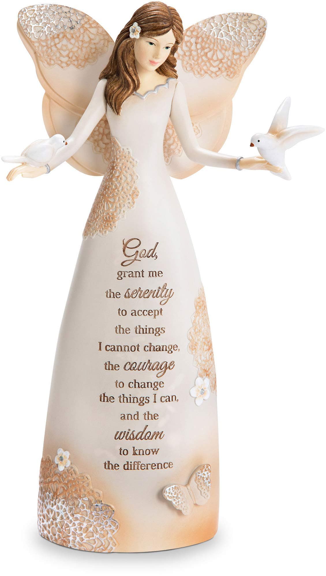Serenity Angel Figurine Beige, 9", 19105